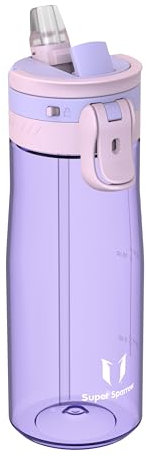 Sparrow Borraccia 750ml - TouchFlow Bottiglia Senza BPA - Senza Perdite Borraccia Cannuccia - Borracce Sportiva Flusso Rapido Con Un Clic per Scuola, All'aperto