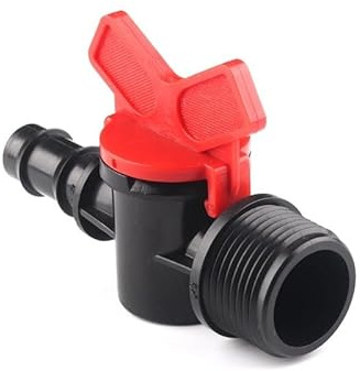 SHIOFRCN 20 pièces 3/4 -16mm Mini vanne à Boisseau sphérique Ferme Serre Irrigation Goutte à Goutte PE Tuyau Interrupteur contrôleurs d'eau Jardin connecteurs d'eau