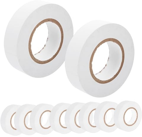DIKACA 10piezas Cinta Aislante Eléctrica De Exteriores Interiores Resistente Altas Temperaturas Agua Para Electricistas y Reparaciones De Cables