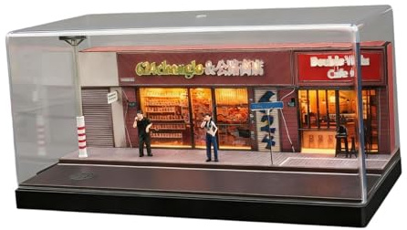 Yunhgft Vitrine de Magasin de Proximité à L'échelle 1/64 avec éclairage LED pour Chambre, Bureau Ou Maison