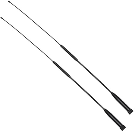 2 st Soft Whip-kommunikationsantenner, bredfrekventa radioantenner, Sma Interface Signalantenner för utomhusbruk 144 till 430 Mhz 120 till 900 Mhz