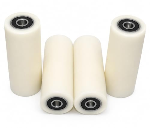 Satz Mit 4 Laufrollen Mit Kugellager - Nylon und Polyamid Rollen Für Palettenhubwagen - Hubwagen Räder 40-100-10 - Lager Präzise Bearbeitet
