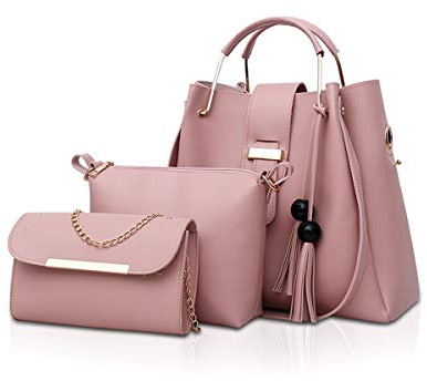 NICOLE & DORIS Borsa da donna Borse 3 pezzi Borse a catena Borse a spalla Borse a tracolla