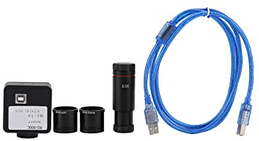 Microscope USB Camera 5MP USB2.0 Microscope Camera Eyepiece Camera Drive Industrial Eyepiece Camera with 0.5X CCD Adapter
