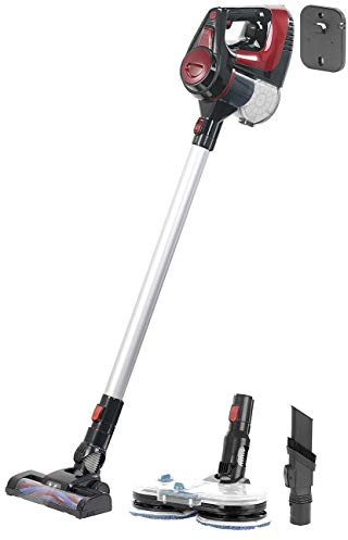 Sichler Haushaltsgeräte Akku Wischsauger: 2in1-Akku-Staubsauger- und-Fußbodenpoliermaschine mit 2 Stufen (Akku Staubsauger mit Wischfunktion, Beutelloser Hand-Staubsauger, Badezimmer)