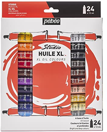 Pébéo – XL Oil Studio - Oil Paint Set for Professional Artists and Hobby Painters – 24 colours, 12 ml