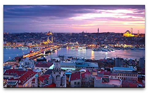 Bilder XXL Istanbul Sonnenuntergang 120x70cm Wandbild auf Leinwand