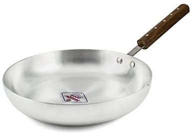 Easy Shopping Master Cook Heavy Gauge Aluminium Frying Pan with Wooden Handle - Chef's Skillet for Curry, Restaurant, Catering, Home (22cm)