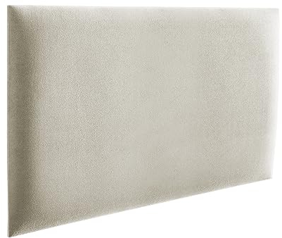 RAVIO Wandpaneele gepolstert | 3D Wandverkleidung mit Schaumstoff | Wandkissen als Kopfteil für Bett | Wanddekoration für Schlafzimmer, Kinderzimmer, Büro, Diele | (Creme, 60 x 30 cm)