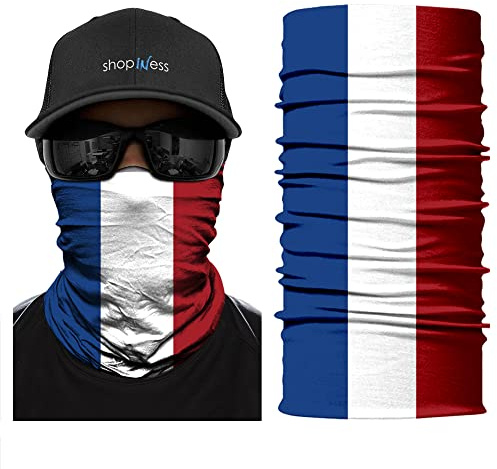ShopINess Unisex Erwachsene Multifunktions Schlauchschal Halswärmer Neckwarmer Flaggen-Stil Fußball Weltmeisterschaft