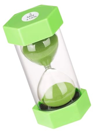 Hourglass Timer 3 Minute Visual Kitchen Timer Green Hourglass Sand Clock 6.5 * 13 cm Student Study Hourglass Time Management Shower Brushing Teeth Home Office Decoration Present Giving