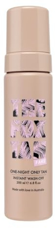 The Fox Tan - One-Night Only Tan Instant Wash-Off - Selbstbräuner für Körper und Gesicht, Instant Self-Tan, schnelltrocknend, für unterschiedlich intensive Bräune, 200 ml
