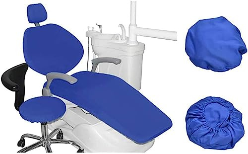 BLUEZY 4pièces / Ensemble Étui Protection Imperméable élastique Faux Cuir Housse De Siège Fauteuil Dentaire, Contenir Appuie-tête Dossier Coussin Housse de Chaise B