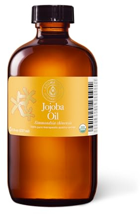 Aromatics International Jojoba Oil 8 fl oz – 100% Pure, Cold-Pressed, Unrefined, Natural Moisturizer for Skin, Hair, and DIY Beauty Products