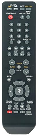 VINABTY 00061A Replacement Remote Control Compatible with SAMSUNG DVD Recorder DVDR149X DVDR150 DVDR155
