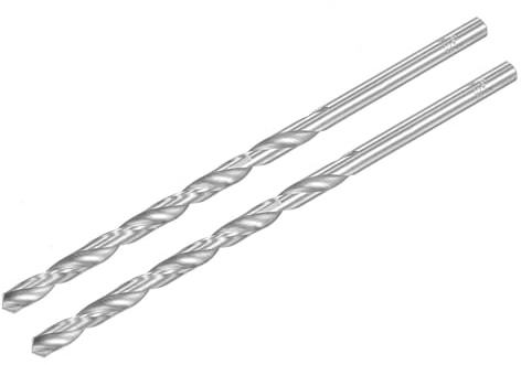 TA-VIGOR 2Pcs 6.5mm Extra Long Twist Drill Bits 160mm HSS Straight Shank | High Speed Steel Spiral Drill Bits for Wood, Metal, Aluminium and Plastic