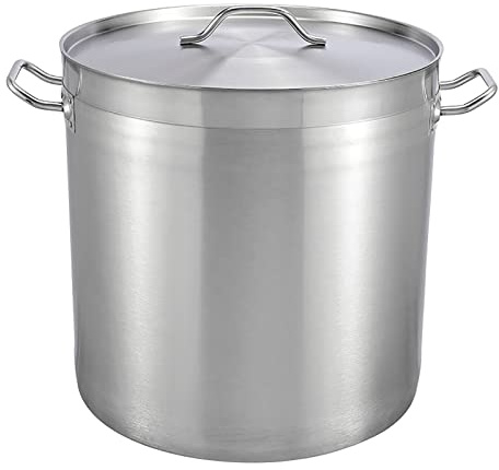 sdjyVer Soup Bucket/Soup Pot 201 Stainless Steel Composite Bottom Commercial Big Soup Pot Braised Cooking Bucket (Size : 50cm) (50cm)