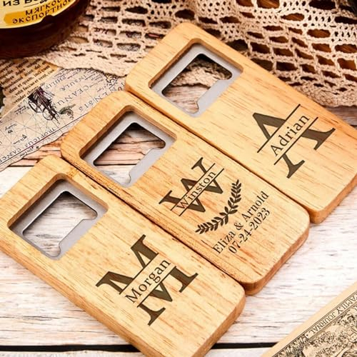 gorm Sacacorchos grabado personalizado y abridor de vino multiherramienta, abridor de botellas de cerveza personalizado, regalo de boda para despedida de soltero (5 piezas)