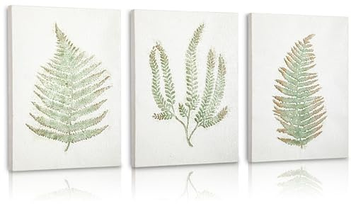 3er-Set Zimmer Palm Wandbilder Wandskulpturen Rechteck Wanddekoration 3D Metall Wandschmuck Dekorationen für Haus Wohnzimmer Esszimmer Schlafzimmer Küche Korridor(40cm*28cm)