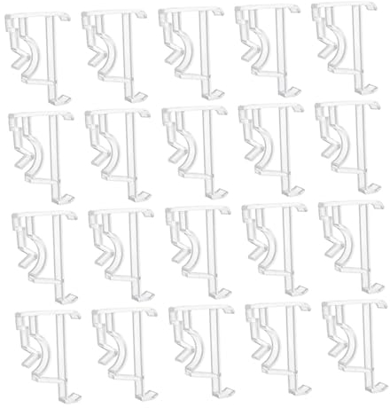 Alipis Austauschbare Volantklemmen 20-teilige Jalousieklemmen Aus Kunststoff Robustes Pom-material Einfache Installation Für Haushalte
