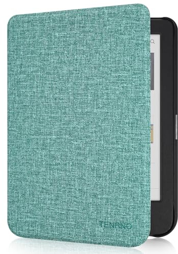 Tenano 6 Fodral till Kobo Clara Colour | BW | 2E, Tolino Shine Colour/Shine 5/4 - Tunt Skyddshölje med Automatisk Viloläge/Väckning - Mintgrön