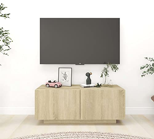 LIANGDONFC tv Board、tv lowboardTV-Schrank Sonoma-Eiche 100x35x40 cm HolzwerkstoffGeeignet für Vorhangfassaden, Wohnräume und Büros