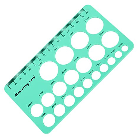 Nipple Ruler, Mothers Nipple Measurement Ruler Flexible Silicone Breast Flange Measuring Tool with 1.5m Soft Tape (Green