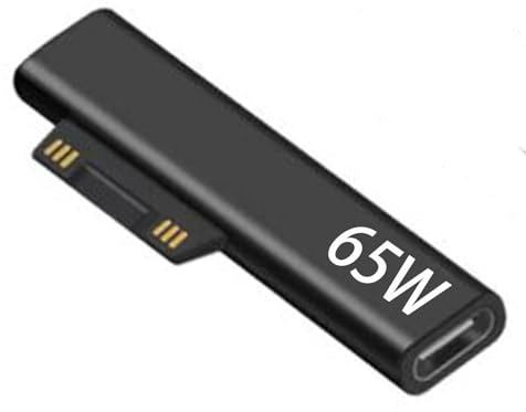 65W Surface Pro 4 Charger to USB C Made for Microsoft Surface Charger, Surface Pro 9,8,7+,7,6,5,4,3,X,Windows Surface Lapt-op 5,4,3,2,1,Surface Go Tablet,Surface Book 3,2,1