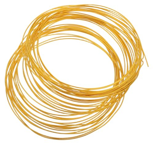 VILLFUL 0.8mm Gold DIY Crafting Wire for Jewelry Making Flexible Beading Sculpting Wire 10m Bendable Metal for Artistic Accessories and Ornament Creation