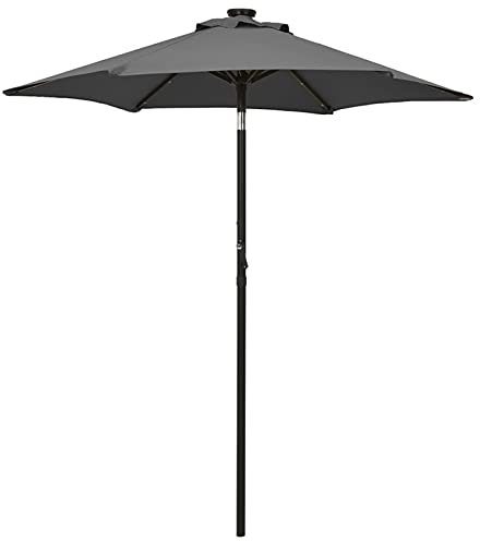 Garden parasols Outdoor Garden Sun Shades Umbrella Cantilever Parasol with LED Lights Anthracite 200x211 cm Aluminium Outdoor parasols