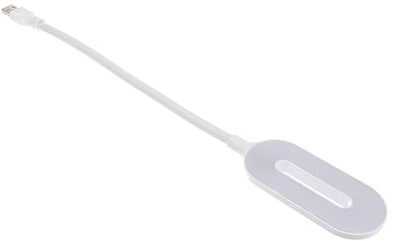 STOBOK USB Schreibtischlampe mit Flexiblem Schwanenhals 20 Leds Augenschutzfunktion und Verstellbarem Winkel Nachttischlampe für Studium und Schlafsaal in Weiß aus Abs und Kupfer