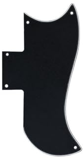 Pickguard und Tremoloabdeckung Set SG EPI E-Gitarren-Schlagbrett-Panel Basic Schwarz Und Weiß(2)
