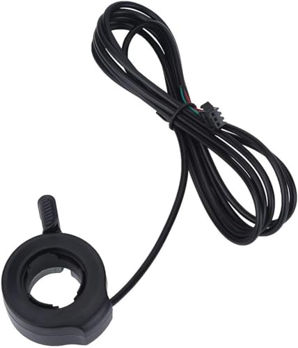 CYTGOUPER Bike Thumb Throttle, 3 Wire 1.6m Cable Electric Bike Throttle, Left Right Electric Thumb Throttle Accelerator for E-Bike E Scooter Motorcycle