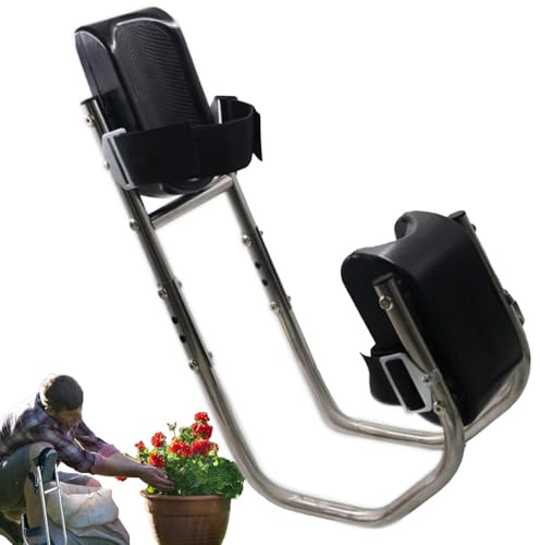 qixeuoa Dispositif de genou pour maçon - Genouillère pour travaux au sol, tabouret amovible avec sangles réglables pour soutenir la cheville et protéger les genoux pour le jardinage, le désherbage et