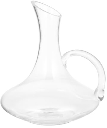GARVALON Caraffa Decanter Vino in Vetro Soffiato Trasparente con Ergonomico Distributore Drink per Vino Rosso e Bianco Ossigenazione per Gusto e Aroma Accessorio e Intrattenimento
