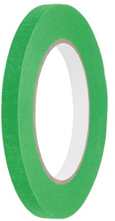 sourcing map 10mm x 50 Meters Colored Masking Tape for Art Dark Green | Universal Crepe Paper Colorful Masking Painter Tape Drawing DIY Handcraft Labeling Sealing