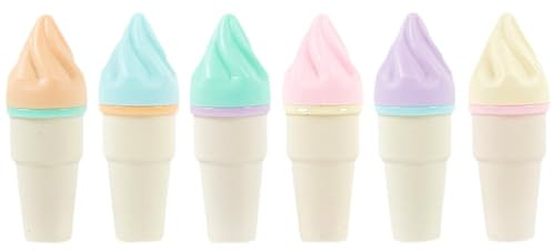 BESTonZON Lot de 6 Surligneurs Aquarelle Petits Cornet de Glace Multicolores Feutres pour Peinture et Graffiti Stylos Adorables pour École Travail et Loisirs Créatifs