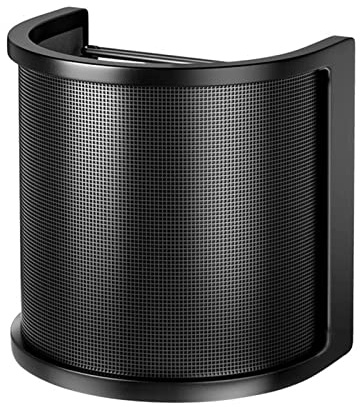 Keenso Filtro Pop de Micrófono de Alta Calidad, Protector de Malla Metálica, Parabrisas para Grabar Hablar, Filtro Pop de Micrófono Duradero para Cualquier Usuario de