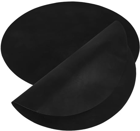 Didiseaon Lot de 2 Tapis de Cuisson Ronds en PTFE pour Barbecue, Antiadhésifs et Faciles à Transporter, Protection pour Sol et Grillades en Extérieur