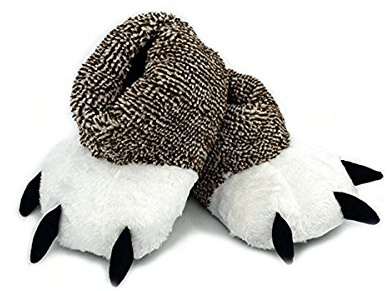 LANFIRE Unisex Weichem Plüsch Hause Hausschuhe Bärenkralle Hausschuhe Tier Kostüm Pfote Krallen Schuhe