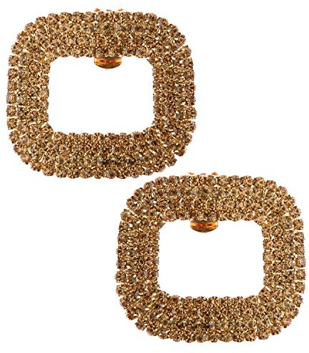 LOVE SHOES clips chaussures boucle 2 pièces strass doré I Broche détachable chaussure bijoux élégants I Shoe Charms Smartclip