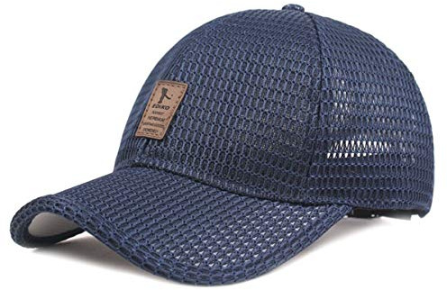 CHENNUO Mesh Cap Basecap herr keps baseball cap lätt sport löpmössa 5 färger, blå