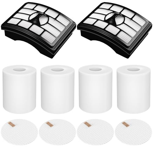 Vacuum Filter Replacement for Shark Rotator Pro Lift-Away NV500, NV501, NV502, NV503, NV505, NV510, NV520, NV552, UV560, Part # XFF500 & XHF500 (2 Post Filters + 4 Foam & Felt Filters)