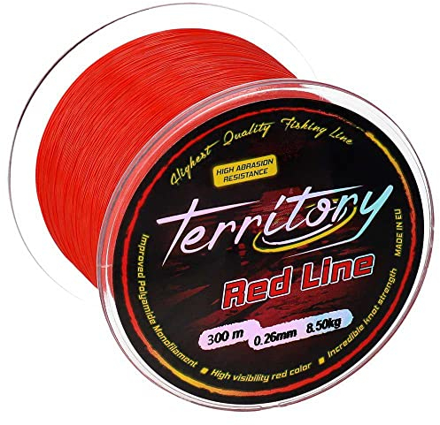 Karpfenschnur Angelschnur MIKADO Territory RED LINE 300m 0,26-0,40mm Monofil stark ! (0,35mm / 11,90kg)