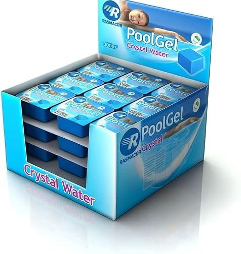 RASMACOR | Caja Completa (36 Unidades) Floculante Gel monodosis | Limpiador y clarificador de Agua para Piscinas| Transparencia Total del Agua |