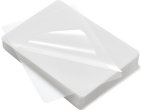 PATIKIL 100Stk Thermolaminat Taschen Durchsichtig Laminat Blätter 3 Mil 4.3x3.3 Laminiergerät Taschen für Laminiergerät Karte Foto Schutz Heimwerker