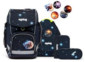 ergobag cubo Set ergonomischer Schulrucksack Klassisch 6-teilig 1. Klasse Grundschule