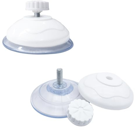 LuckyOpt Grande ventouse en fer pour chat, fenêtre, perche, hamac avec housse de protection pour chat, fenêtre, hamac, ventouses solides en PVC de qualité supérieure pour mur en verre (8,5 cm)