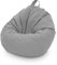 Trintion Bean Bag Chair Cover 90x110cm Storage Soft Toy No Filling Lazy Sofa Beanbag Stuffed Animal Chair Cover for Adult Kid Storage Stuffed Animal Soft Toy (Grey)