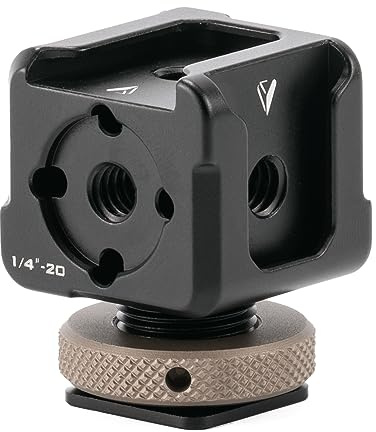 Tilta Multi-Functional Cold Shoe Mounting Bracket with Anti-slip design,Multiple Modes for Various Needs – Black TA-CMB-B